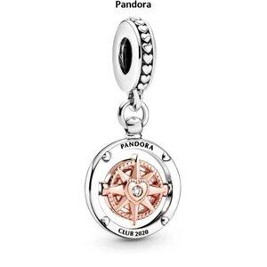 Pandora New Authentic Pandora Club 2020 Compass Dangle Charm